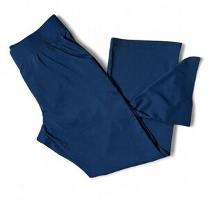 Koi Basics Women‎ Navy Blue Petite Flare Scrub Pants Size Small Medical